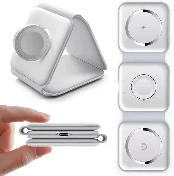 3 in 1 Magnetic Foldable compatible Wireless Charger