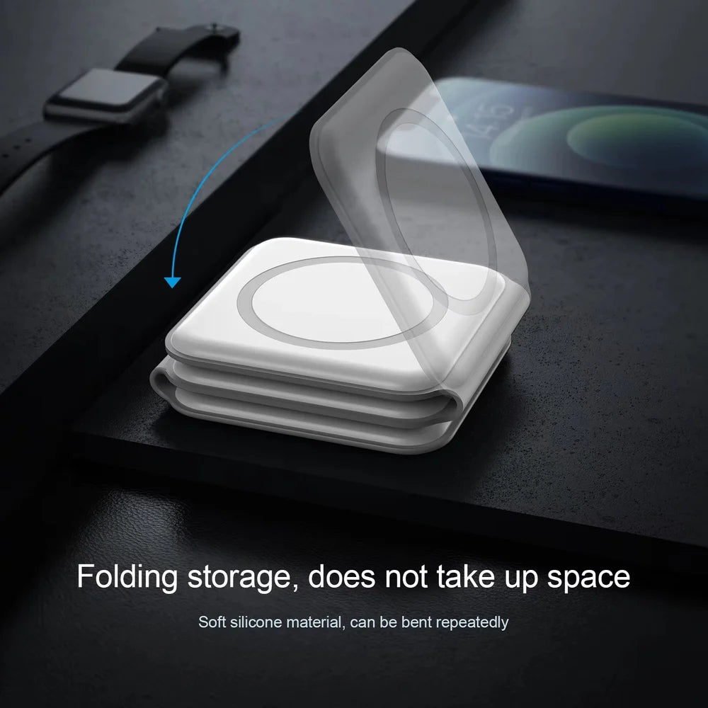 3 in 1 Magnetic Foldable compatible Wireless Charger
